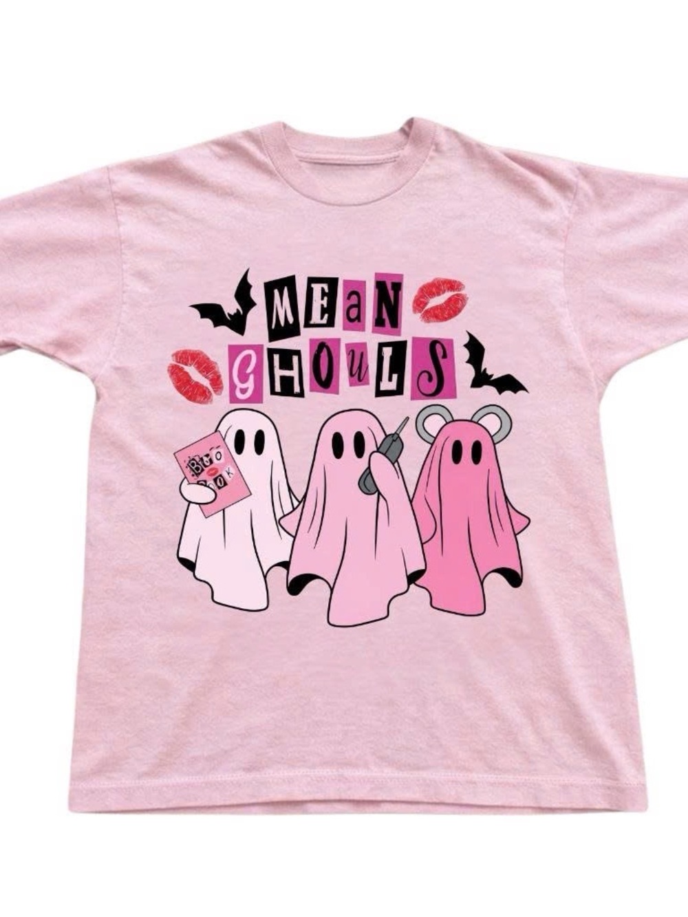 Gildan Shirt Mean Ghouls Pink Graphic Tee